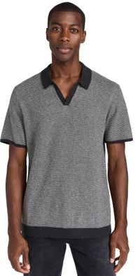 Marine Layer Liam Sweater Polo Charcoal S