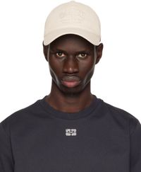 GANNI Casquette beige à logo brodé