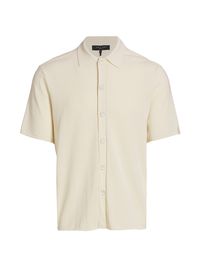 Men's Nolan Corded Short-Sleeve Shirt - Light Dove - Size XL