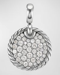 DY Elements Pendant with Diamonds in Silver, 17.5mm