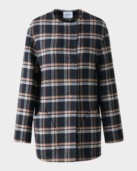 Plaid Double-Face Wool Coat