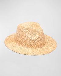Lillian Natural Bao Fedora Hat