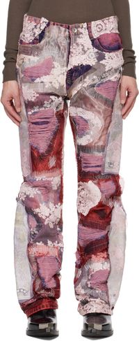 Who Decides War Red & Blue Overdyed Affinity Jeans