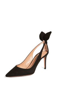 Aquazzura 85mm Bow Tie Pumps Black 42