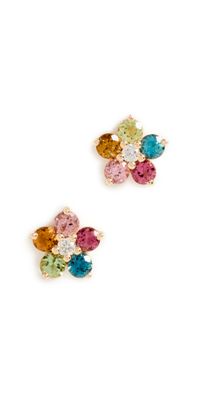 Ariel Gordon Jewelry Tourmaline and Diamond Aurora Studs Multi Color Tourmaline One Size