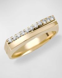 14K Gold Flawless Geometric Double Band Ring