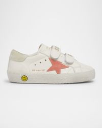 Girl's Old School Leather Low-Top Sneakers, Baby/Toddler