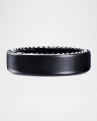Men's Streamline Band Ring in Titanium, 6mm