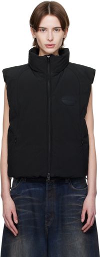 Alexander Wang Black Logo Patch Down Vest
