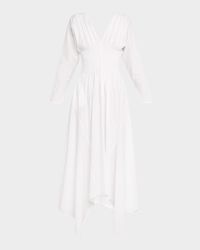 Camicia Shadow Striped Cotton Batiste Maxi Dress