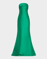 Strapless Bow-Back Mermaid Gown