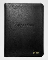 7" Desk Address Leather Bound Book