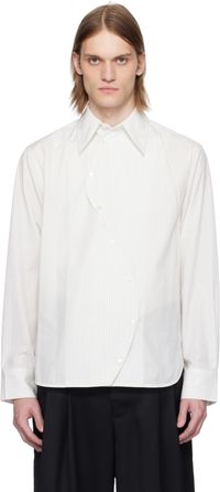 CMMAWEAR Chemise blanche à patte de boutonnage en S