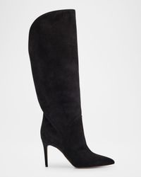 Gaia Suede Stiletto Knee Boots