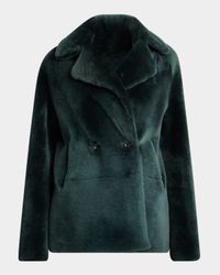 Double-Breasted Sheep Shearling Coat