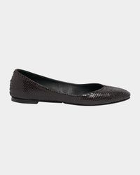 Les Ballerines Mixed Leather Flats