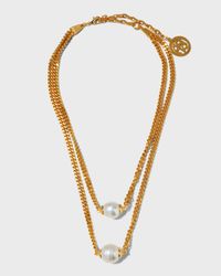 Double-Strand Pearly Chain Necklace