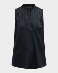 Mila Silk-Stretch Sleeveless Top