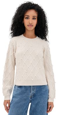 Splendid Demi Pearl Sweater Pale Oak Hthr M