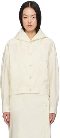 LEMAIRE Off-White Hooded Bomber Jacket