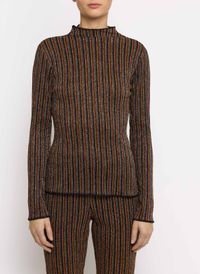 Roseanna - Pull ajusté à col montant - Taille 40 - Multicolore
