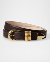 Hollyhock Triple Wrap Calf Leather Medium Belt