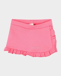Girl's Embellished Logo-Print Skort, Size 12M-3