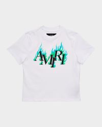 Kid's Amiri Flames Cotton T-Shirt, Size 4-12