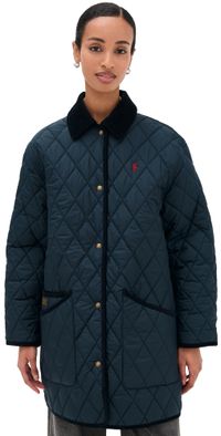 Polo Ralph Lauren Matte Fine Woven Coat RL Navy S