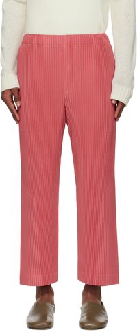 HOMME PLISSÉ ISSEY MIYAKE Red Monthly Color April Trousers