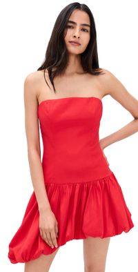 BARDOT Alyna Strapless Mini Dress Fire Red 10
