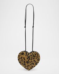 Le Coeur Crossbody Bag in Leopard Calf Hair