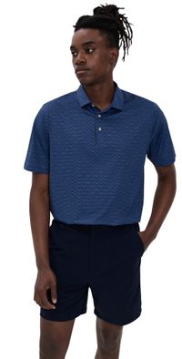 Fair Harbor The Compass Golf Polo Blue Waves L