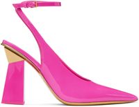 Valentino Garavani Chaussures à talon bottier roses à clou One Stud