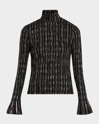 Cooper Smocked Turtleneck Top