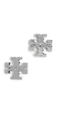 Tory Burch Kira Stud Earrings 8mm Tory Silver One Size