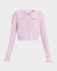 Kamomilla Ruffle-Trim Cardigan