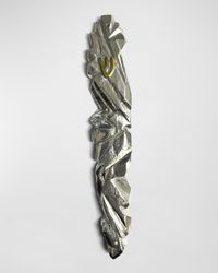 Carved Pewter Deco Mezuzah by Joy Stember