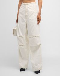 Daisy Wide Straight Embellished Drawstring Pants