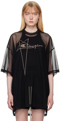 Rick Owens T-shirt Tommy noir édition Champion