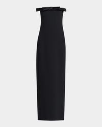 Bow Strapless Column Gown