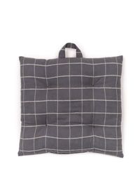 Today Linge De Maison - Galette de chaise en coton - Taille 40x40 - Gris