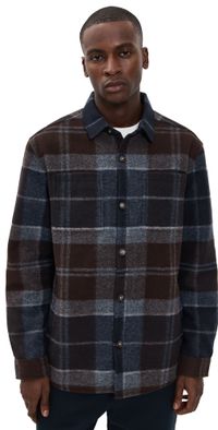 Barbour Chapter Tailored Check Overshirt Midnight Oak Tartan L