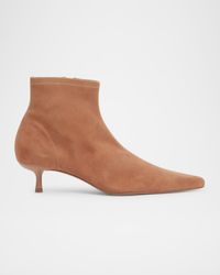 Joni Stretch Suede Ankle Booties
