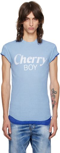 Dsquared2 Blue 'Cherry Boy' Choke Fit T-Shirt