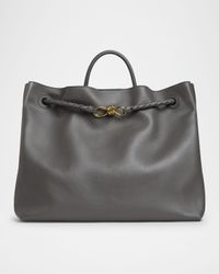 Large Andiamo Leather Top-Handle Bag