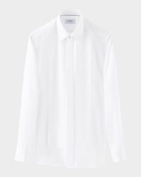 Men's Fine Stripe Bib-Front Slim Fit Evening Shirt