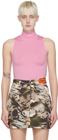 Heron Preston Pink Viscose Bodysuit