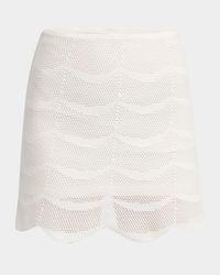 Crescent Mesh Mini Skirt