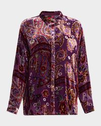 Audrey Paisley Burnout Shirt